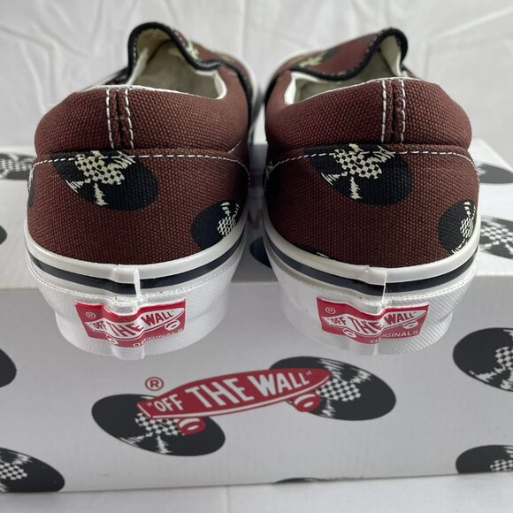 Vans Vault Og Classic Slip-O Wacko Maria, Brown/Records-VN0A45JK595 Men’s US 6.5 - Picture 6 of 10